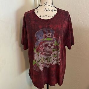 Poison Band Dragging The Cat Across America Tie Dye Graphic Shirt